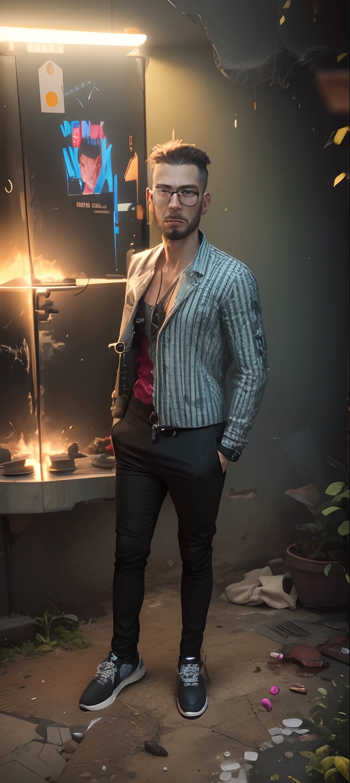 Cyberpunk,ultra realistic,8k, handsome boy,technlogy