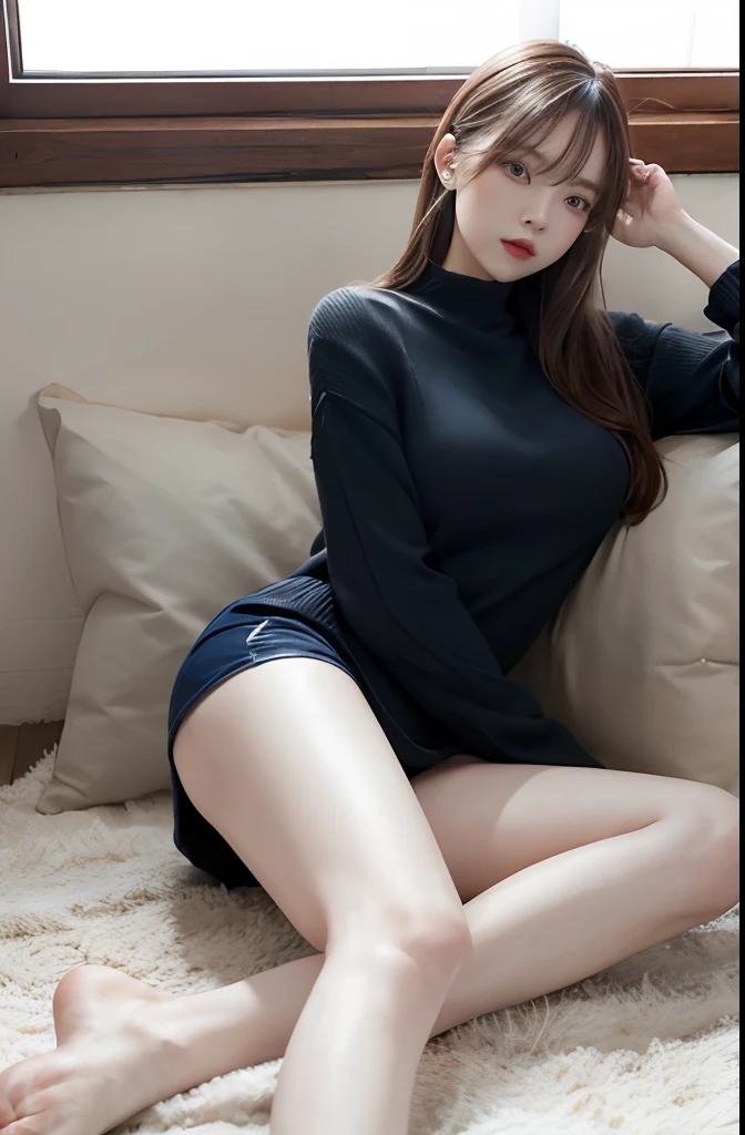 Top image quality、Raw photography、超A high resolution、An 18-year-old woman、Shooting for one person only、modelshoot、Beautiful leg shooting、Feet expressed in every detail、very slender legs、very slender physique、