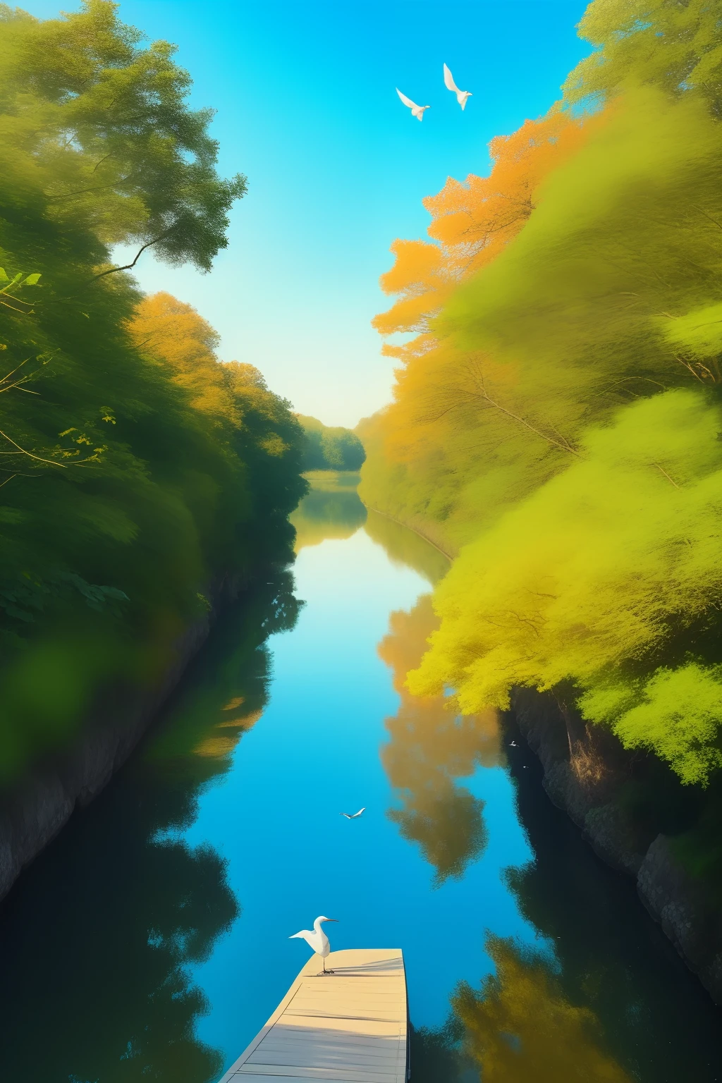 The scenery by the river is picturesque,It's heartwarming。A gentle breeze blows,It brings a faint floral fragrance,The river is sparkling,It was as if countless pearls were shimmering。
The trees by the river are lush,The leaves sway in the sun,As if applauding passers-by。A small bird flew by,Stay on the branch for a moment,And quickly flew into the distance。
River water,A few small fish are frolicking,The aquatic plants gently swing with the current,It's like a beautiful dance。Distance,A line of egrets flew by,The neat line is like a graceful arc,Amazing。
On the banks of the river,On green grass,Several rabbits are chasing and playing,A butterfly dances,It adds a touch of vivid color to the landscape。Pedestrians strolling by the river,Enjoy the beautiful view,It was as if all the sorrows had been left behind。
Sunset,The waves on the surface of the river were dyed golden yellow,It's like a beautiful oil painting。the night,moon rising,Reflected on the surface of the river,A bright picture is formed。
The scenery by the river is the most beautiful gift from nature,Let us feel the beauty and tranquility of life in this beautiful scenery。