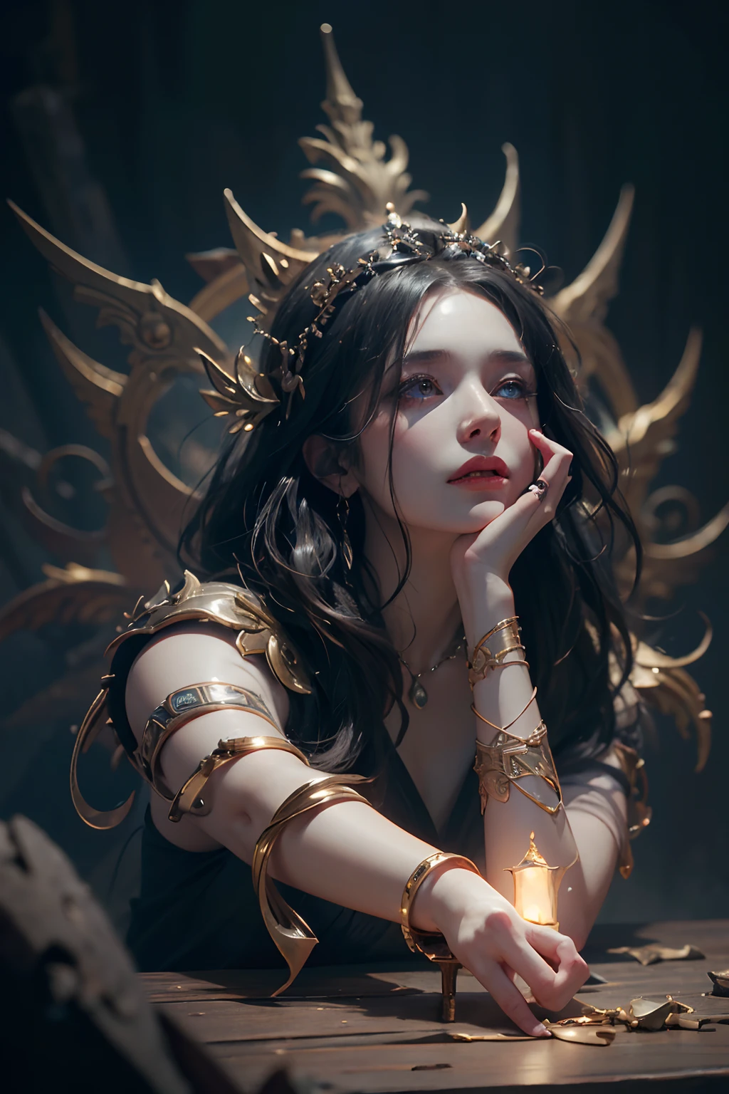 1deity, hand of fate, abstract, chaos, stunning, cinematic lighting, unreal engine, trending on ArtStation, intricate details, masterpiece, best quality, by Irakli Nadar, Greg Rutkowski,(((best quality))),(((ultra detailed))),(((masterpiece)))