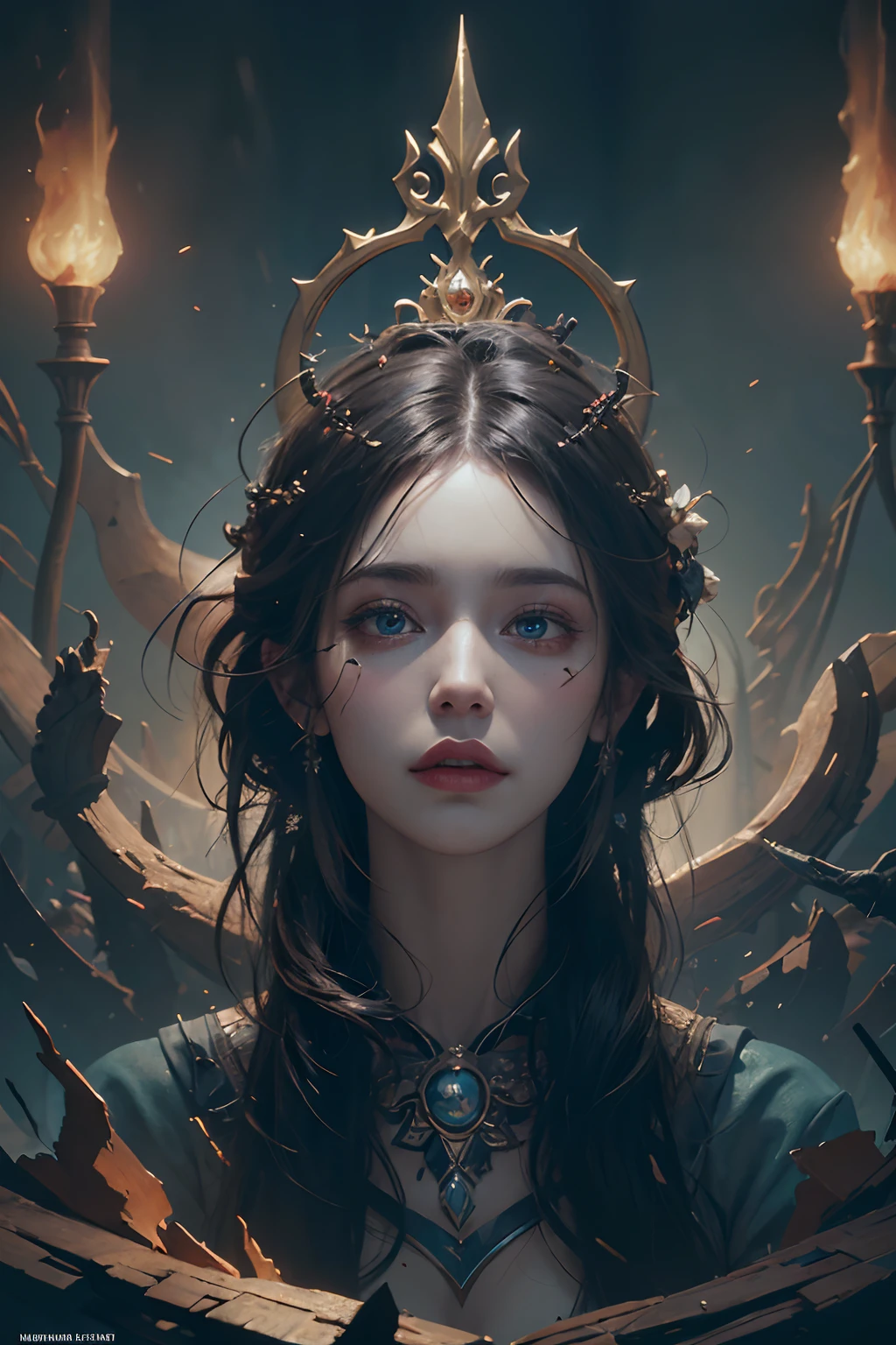 1deity, hand of fate, abstract, chaos, stunning, cinematic lighting, unreal engine, trending on ArtStation, intricate details, masterpiece, best quality, by Irakli Nadar, Greg Rutkowski,(((best quality))),(((ultra detailed))),(((masterpiece)))