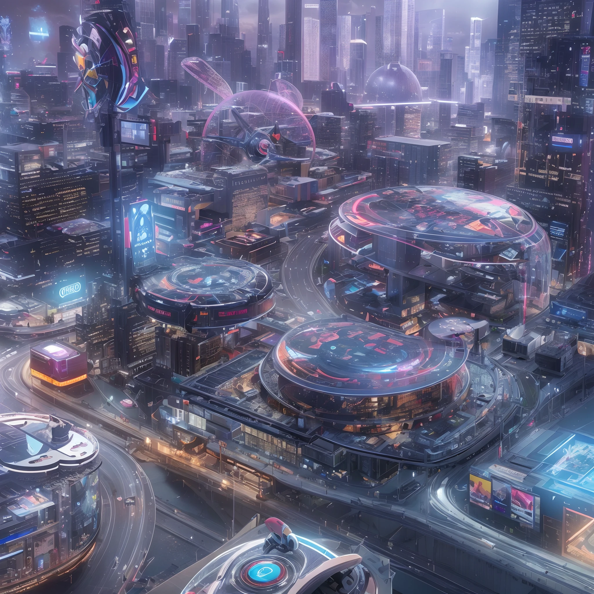 "ultra-detailed,futuristic technological inventions,digital creations,high-tech gadgets,advanced robotics
(biological) cybernetic organisms:1.1,artificial intelligence:1.1,machine learning algorithms,smart cities,autonomous vehicles,high-res 3D renderings,
(best quality,4k,8k,highres,masterpiece:1.2),virtual reality:1.1,augmented reality:1.1,experimental prototypes,
sleek designs,innovative materials,energy-efficient technologies,nano-scale components,quantum computing,
(revolutionary:1.1) breakthroughs,unmanned drones,flying cars,cyberspace networks,holographic displays,virtual assistants,
(bright vibrant colors),sci-fi aesthetics,sharp focus,futuristic lighting effects"