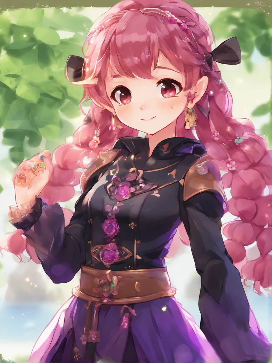 Halfling, Wearing Stylish Black Dress, shiny black, purple glow, beautiful, masterpiece, best quality