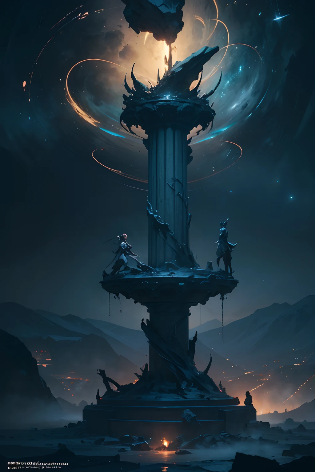 1deity, pillar of creation, abstract, chaos, stunning, cinematic lighting, unreal engine, trending on ArtStation, intricate details, masterpiece, best quality, by Irakli Nadar, Greg Rutkowski，(((best quality))),(((ultra detailed))),(((masterpiece)))