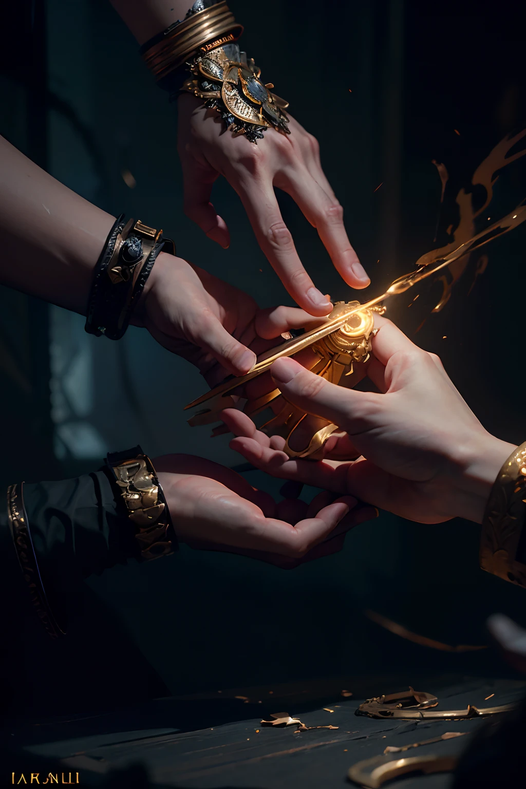 1deity, hand of fate, abstract, chaos, stunning, cinematic lighting, unreal engine, trending on ArtStation, intricate details, masterpiece, best quality, by Irakli Nadar, Greg Rutkowski,(((best quality))),(((ultra detailed))),(((masterpiece)))