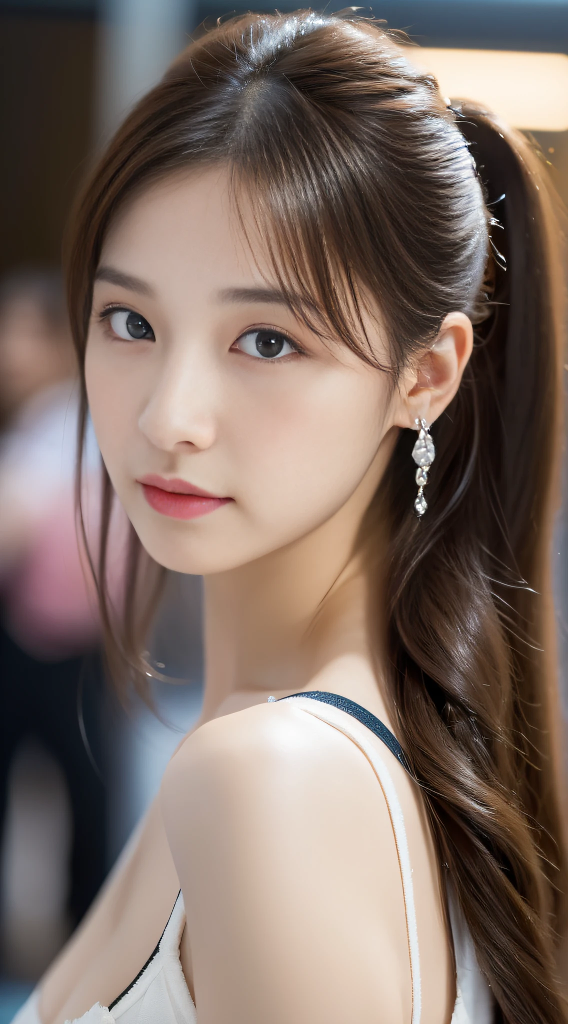 (((32K,very high res, high detailing, highly accurate,Masterpiece Girl 1))),Raw photo & realistic atmosphere,beautiful dark blue eyes,Detailed mouth,Glossy lips,Detailed eyebrows,Soft white skin that shines with every detail,,Eyes drawn in detail、Very beautiful eyes with azure eyes,Detailed lips、Very beautiful face,Very well-formed face、Lifelike face,shiny beautiful lips,Beautiful eyebrows,Infinite reality,Best design,(Insanely cute Japan -yeld giHealthy style,Beautifully shaped breasts,Very cute beautiful girl,Little Gi),Best Natural Makeup,Japanese ido,Korean Idols,Young sensual idol,Moist eyes,Dark beautiful eyes,Beautiful butt,beauty legs,,camel's foot,,Skinny Fingers,Detailed elongated legs:1.3),超A high resolution、,Natural and realistic face,Back lighting,Pure eyes are too cute,(((photorealisim))),Reality Live Action,(Fashionable earrings,,a necklace,A bracelet,gyuru,Glossy nail art:1.6),(Sexy cheerleader with detailed design,17-year-old lolgirght bair,braided ponytails,,独奏,natural make up:1.7),Night in Shibuya,(Leaning forward,Upper body close-up,breast closeup,From directly above, Shot from the sky Face approaching and waiting for a kiss,amorous,closing eye:1.8)