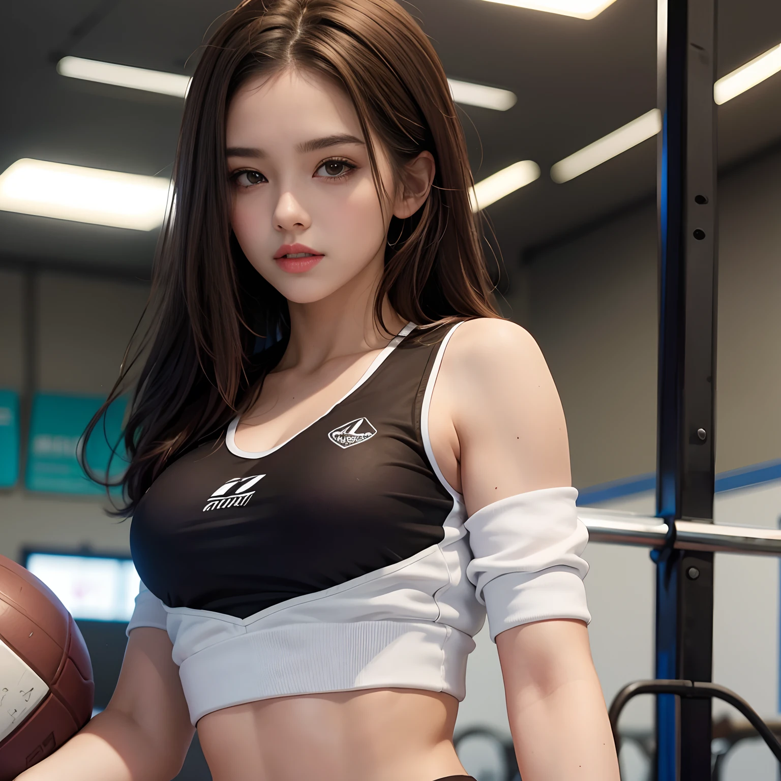 1 girl、Athletics gym clothes、Sprinting、bloomers、spread legs、Wedgie、turn around、(Spread your legs apart)、( small breasts)、(small breasts)、 (best quality: 1.1)、(highly detailed skin), (ultra high resolution:1.0) ,(realistic photo:1.0), (Super detailed:1.0), (8K, Raw photo:1.1)