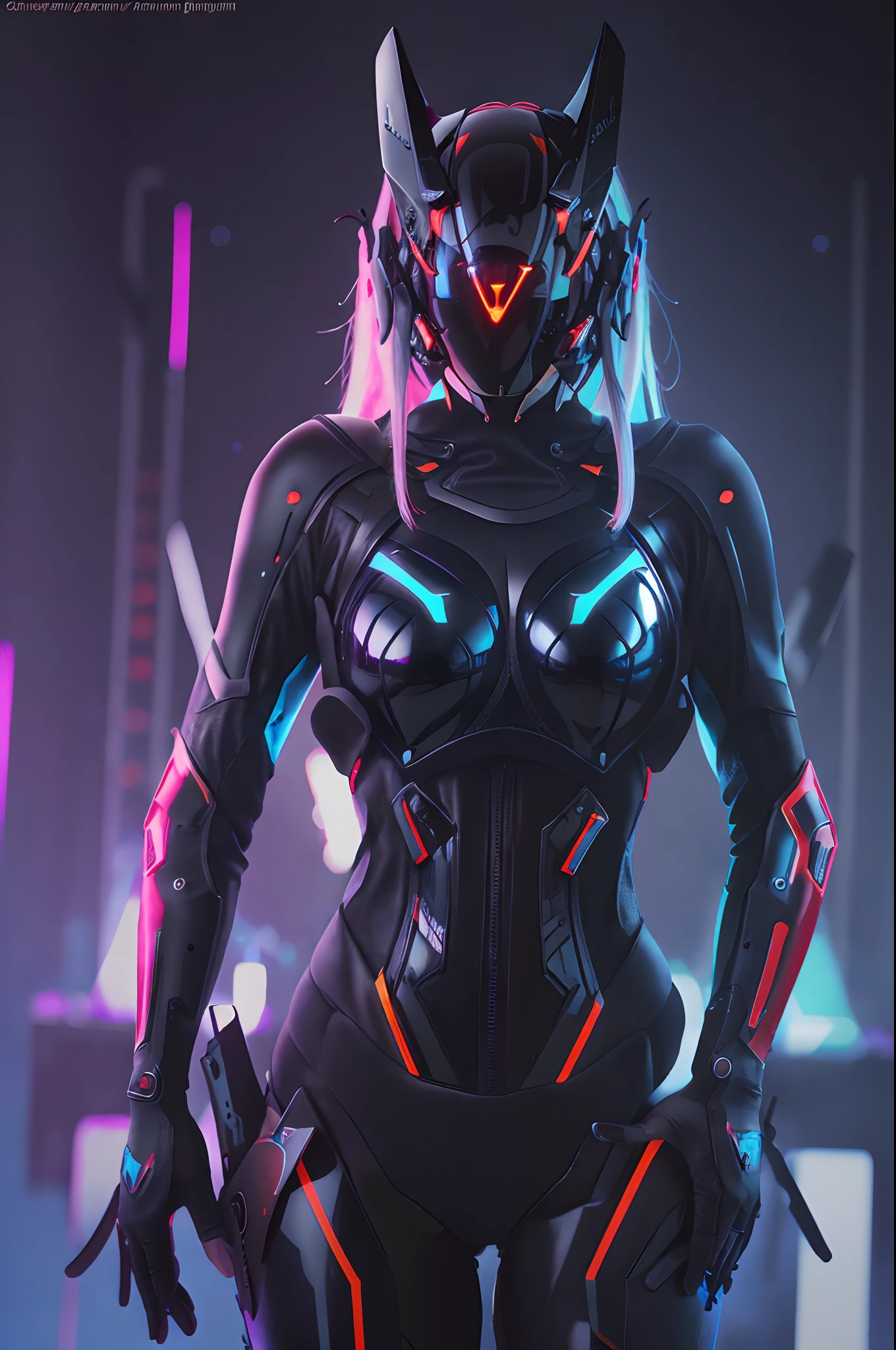 Gril, li,white hair, blue eyes,Holding a knife, red liquid and red blood, living room background.HD lighting and dark )(epic image quality)dark atmosphere with bright particle light(many effects in background) 16k image, gorgeous [Woman | Batman], black tight  leather bikeroutfit on body, bikersuit, biker gloves, (huge breasts), slim body, futuristic (all closed cyber helmet) with jackal ears, faceoff, cyberpunk, lustful, seductive, leaning down, bending down, sexy pose, side view, ( on background of night neon japan city ), detailed digital art, cybernetic, detailed palms, detailed biker gloves,