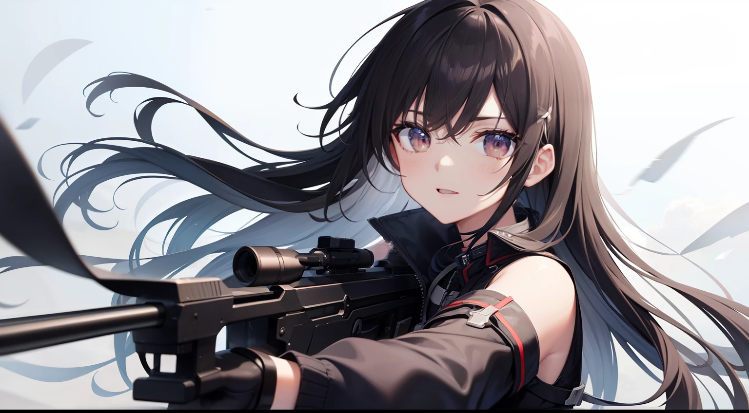 100 blade aiming at viewer