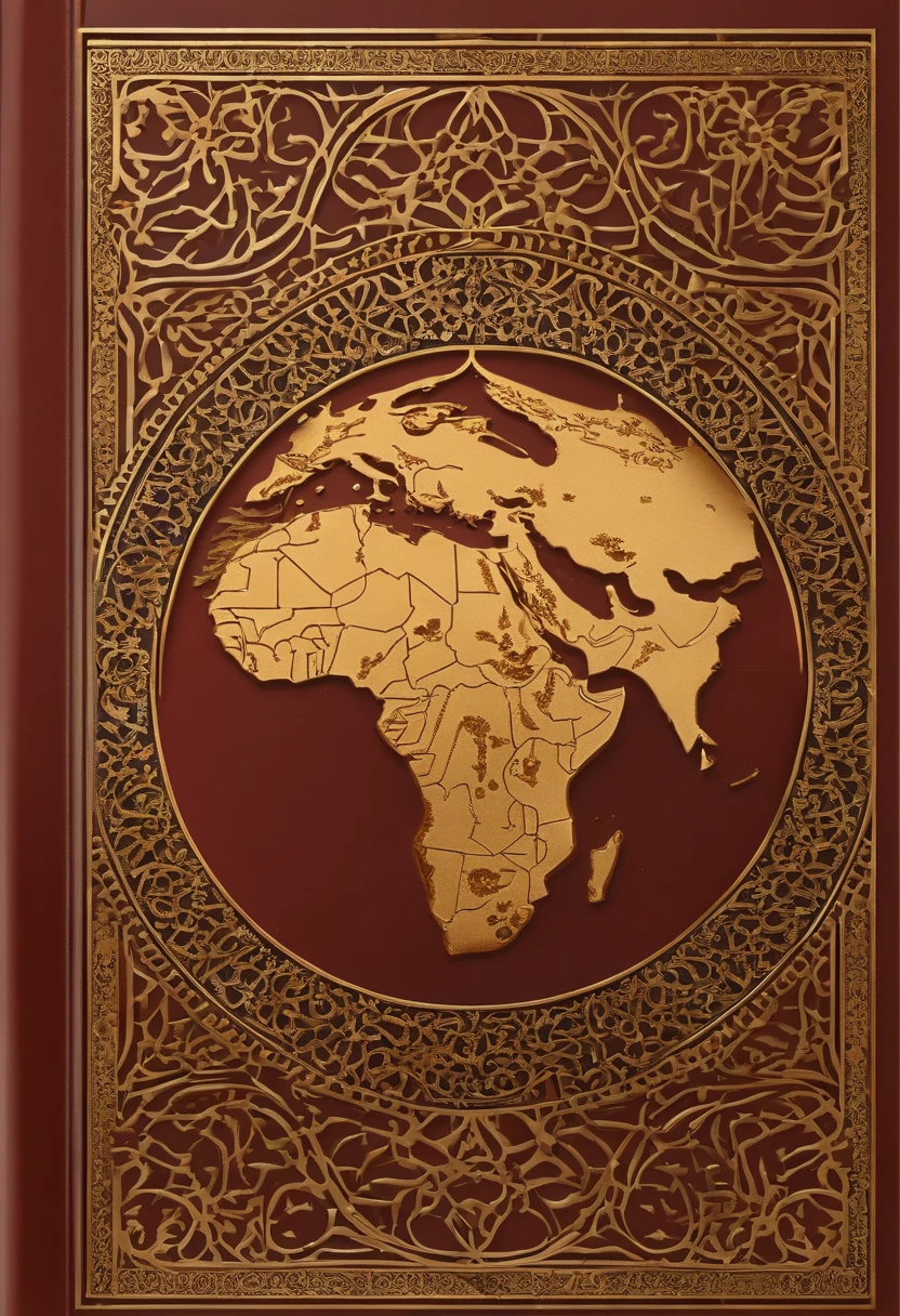 The front cover with an extremely modern design for a book titled "Razavi Tadbir's culture of sciences towards global crises and challenges, a review of international institutions focused on global crises and challenges with a transdisciplinary approach" in which the background of Islamic design or Islamic gilding is used. and also imply being "transdisciplinary" and leading. Do not use humans in the design, but only use Islamic arts, especially Islam and gilding. Use known Islamic symbols related to Islamic sciences.