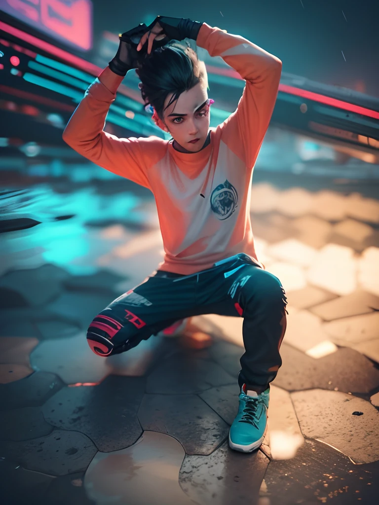 Change to background cyberpunk hundshom boy realstic face 8k ultra realstic face