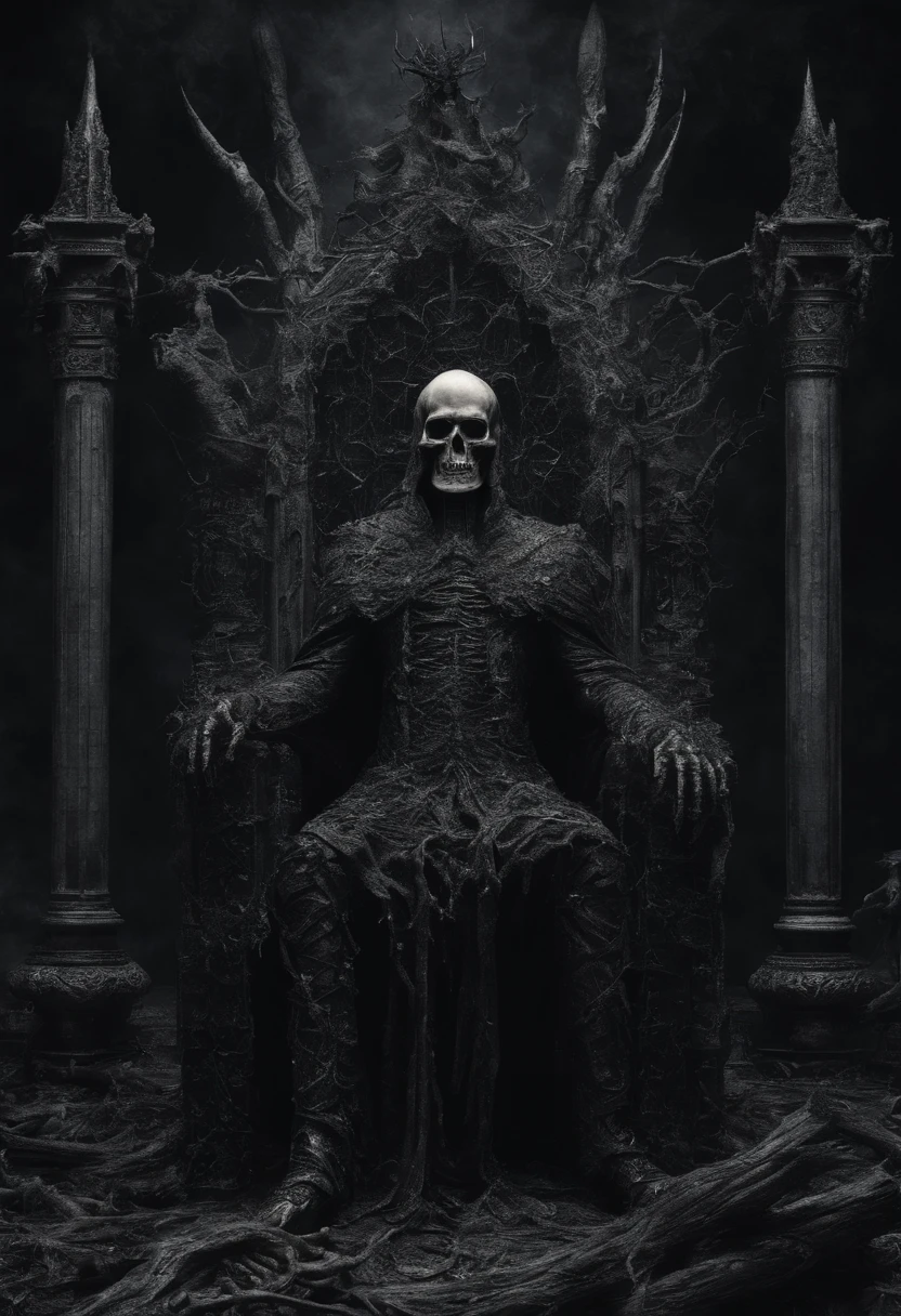 dark lord sitting on the throne of bones