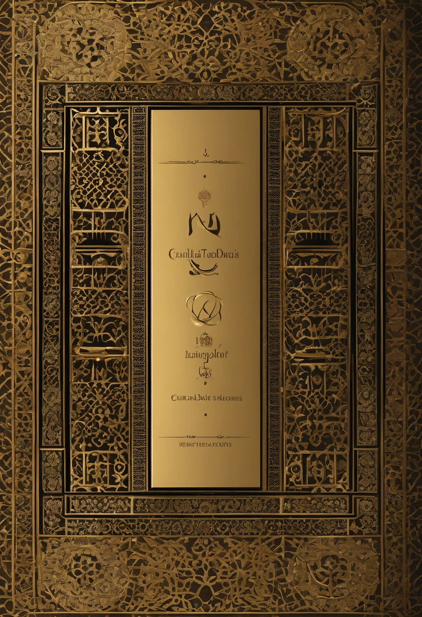 The front cover with an extremely modern design for a book titled "Razavi Tadbir's culture of sciences towards global crises and challenges, a review of international institutions focused on global crises and challenges with a transdisciplinary approach" in which the background of Islamic design or Islamic gilding is used. and also imply being "transdisciplinary" and leading. Do not use humans in the design, but only use Islamic arts, especially Islam and gilding. Use known Islamic symbols related to Islamic sciences. The designs you create are incredibly traditional. I don't need these, but modern designs. Also, use a variety of bright colors and not brown, gold, black and the like