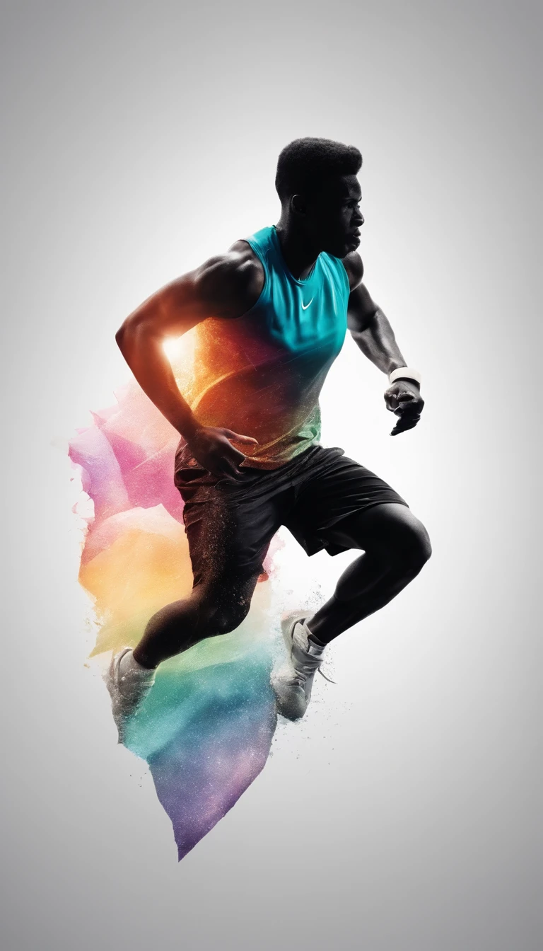 Vector NIKE logo design gradient broken diamond material black background