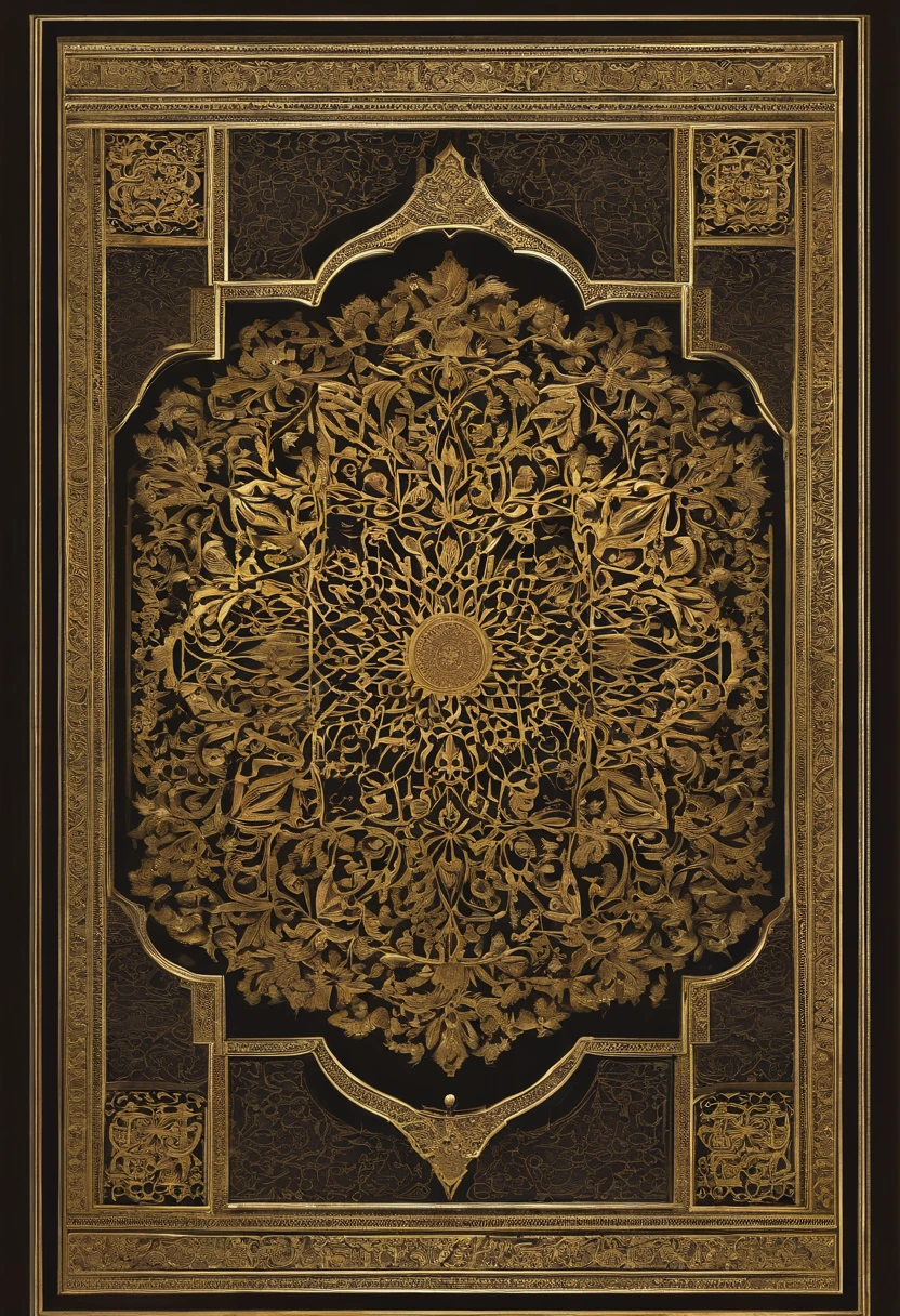 The front cover with an extremely modern design for a book titled "Razavi Tadbir's culture of sciences towards global crises and challenges, a review of international institutions focused on global crises and challenges with a transdisciplinary approach" in which the background of Islamic design or Islamic gilding is used. and also imply being "transdisciplinary" and leading. Do not use humans in the design, but only use Islamic arts, especially Islam and gilding. Use known Islamic symbols related to Islamic sciences. The designs you create are incredibly traditional. I don't need these, but modern designs. Also, use a variety of bright colors and not brown, gold, black and the like.
Out of the four designs you created, the first one is great. But as I said before, don't use gold color