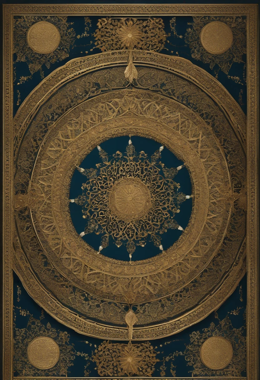 The front cover with an extremely modern design for a book titled "Razavi Tadbir's culture of sciences towards global crises and challenges, a review of international institutions focused on global crises and challenges with a transdisciplinary approach" in which the background of Islamic design or Islamic gilding is used. and also imply being "transdisciplinary" and leading. Do not use humans in the design, but only use Islamic arts, especially Islam and gilding. Use known Islamic symbols related to Islamic sciences. The designs you create are incredibly traditional. I don't need these, but modern designs. Also, use a variety of bright colors and not brown, gold, black and the like.
Out of the four designs you created, the first one is great. But as I said before, don't use gold color