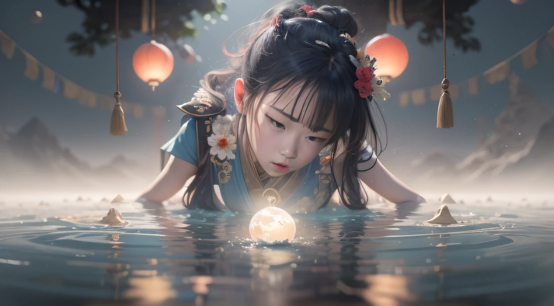 Side whole body,Kunlun Mountain,The black-haired fairy descends the mountain,Tai Chi stunts,Pure mantra hard ginseng,full bodyesbian,Combat posture,Low viewing angle,Dim background,It was surrounded by a large amount of thick white fog,((an extremely delicate and beautiful one),((Brunette hair all over the body)),((Water balloons in hand)),Lightning surrounds the dark-haired woman,((water sphere)),Taoist temple,Taiqing Palace,Hanging water balloons,There is lightning inside the water balloon,unreal-engine,巨作, the highest picture quality,Highest resolution,8K,Extremely detailed images,Moon light,Shadow optimization,Realistic style,Black Haired Woman,Face away from the camera