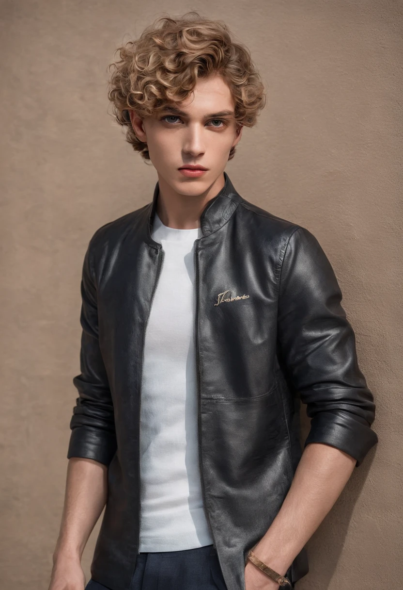 good looking 24 years old, male, blond brown curly hair, detailed and intricate, candid celebrity shots, exotic, revealing, appealing, attractive, hyper-realistic, super detailed, popular on instagram - Immerse yourself in sensual shadows that highlights striking eyes and short brown hair with blond highlights. The mastery of light and shadow adds depth to its masculine aspect in this dramatic composition... Captured with a Fujifilm GFX 100S and a Fujinon GF 63mm f/2.Objectif 8 R WR --ar 9:16 --s 350 --c 10 --style brut