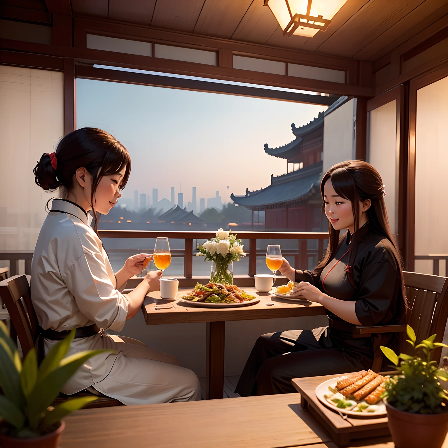 Happy to enjoy the food and the view with you！Imagine that，Sitting in a courtyard courtyard in old Beijing，Taste authentic Peking duck，The crispy texture is accompanied by the aroma of sweet pasta sauce，It's a treat to the extreme。