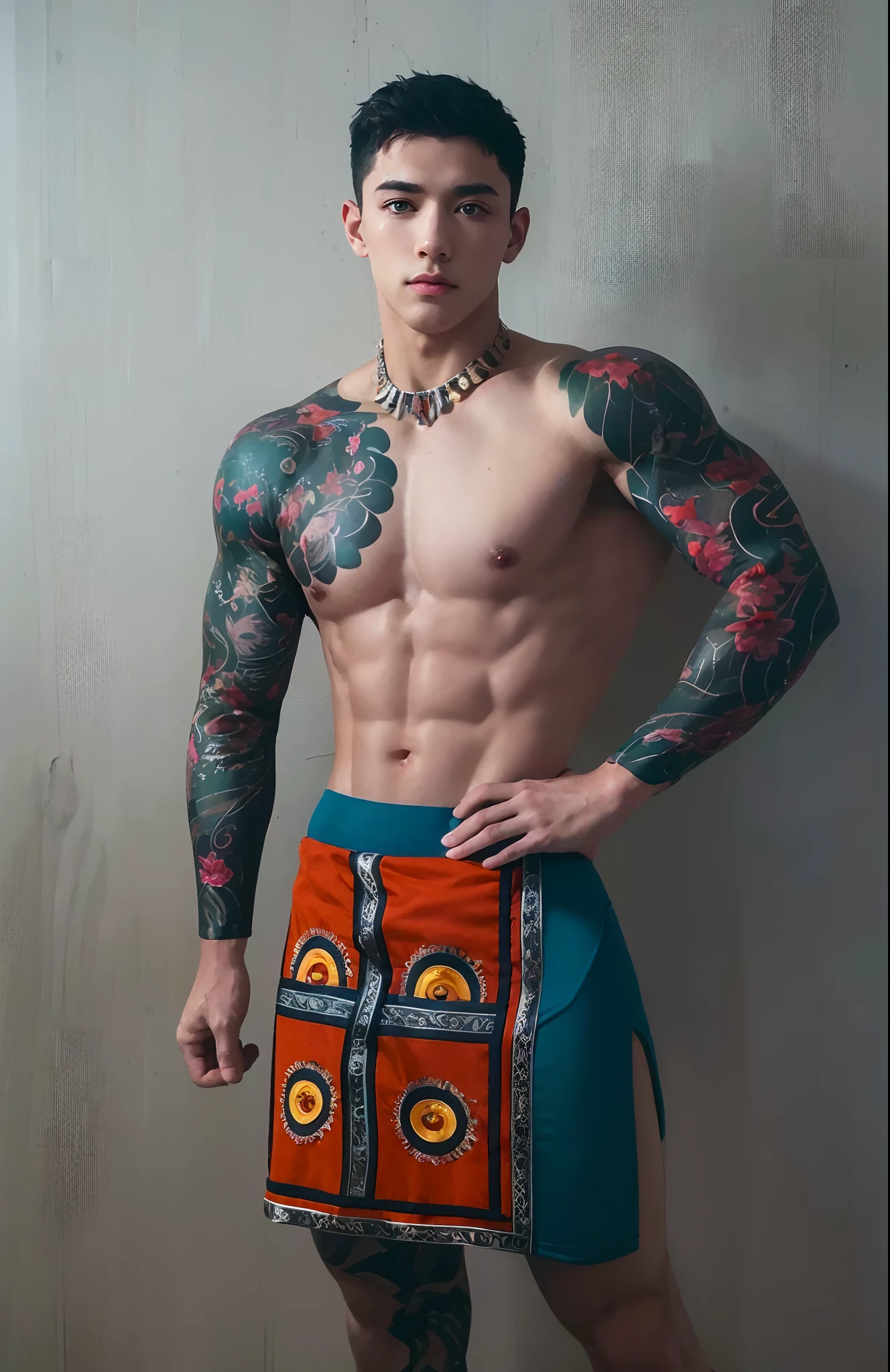 (8K, RAW photo, Highest quality),Realistic,2 handsome men,frontage,Intricate details,Extremely detailed eyes and eyelashes,Muscular male,Manly,Night sky,Soft lighting,Cinematic lighting,Portrait,Close-up,Lovingly,Exposing the pectoral muscles,Photo of black and blue eyes white gay male model, Blue eyes, Stand in front of a gray background, Sports panties, 22 years old, Lean, beefy, Short hair, Digital SLR, hyper qualit, Fujifilm XT3, Crystal clear, 8K UHD, High detail, Ultra photo realsisim, haar, Pubic hair, ((Realistic skin), ((pores)), ((highdetailskin)), volumettic light, groin, far,sexy underwear,top-down view, complex 3D visualization, high detail, 1 handsome young man (nsfw) looking at the viewer (Pureerosface_V 1:0.6), 18 years old, pure, genuine human skin , (bare chest), muscles, vivid details, hyperrealistic, beautiful background (Medieval: 1,2), octane rendering, 8k, best quality, masterpiece, extremely detailed, computer graphics, unity, wallpapers (realistic, photorealistic: 1.37), stunning, fine details, masterpiece, best quality, official art, extremely detailed CG unity 8k wallpapers,