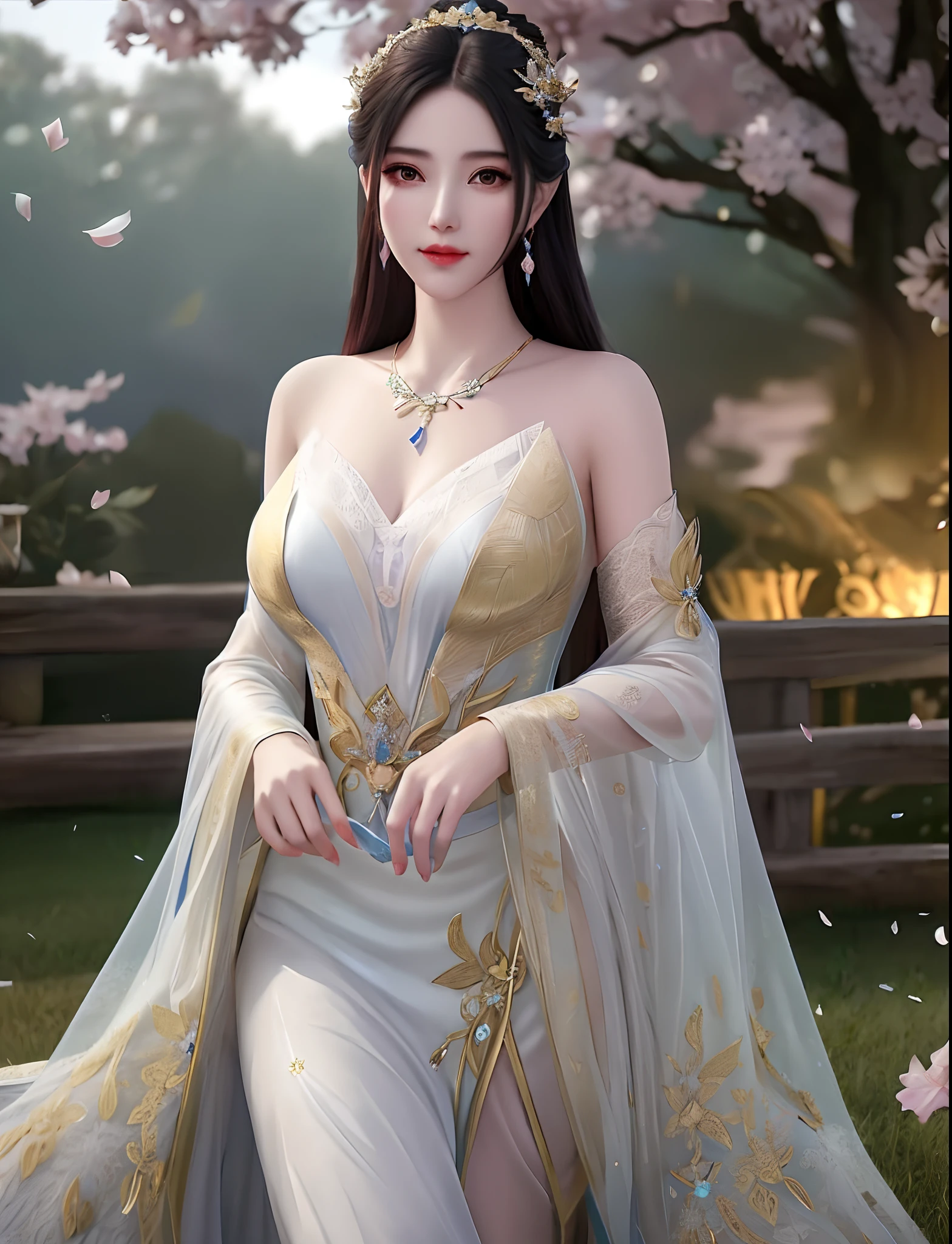 Ultra-realistic 8k CG, picture-Perfect face, Flawless, 干净of, masterpiece, professional artwork, Famous Artworks, cinemexistic lighting, cinemexistic bloom, Perfect face, 漂亮of脸蛋, 漂亮of眼睛, ((完美of女性身体, Willow Waist)),fantasy, Like a dream, illusory, Science fiction, 巨大of乳房, 漂亮of衣服, Lace, Lace trim, Lace-trimmed legwear, 长得离谱of头发, 很长of头发, (富有of:1.4), prestige, luxurious, Jewelry, diamond, Kaneko, pearl, gem, 蓝gem, 红gem, emerald, intricexiste detail, delicexiste pexisttern, charming, 诱人of, 诱人of, , enchanting, Hair accessories, neckLace, earrings, bracelet, armband,(((((1 Girl, Throw, outdoor, ))))) , (1 Girl, fur trim, ,depth_of_site, 独自of, fur_collar, earrings, 透明of, Watching_exist_Viewer, Hanfu)