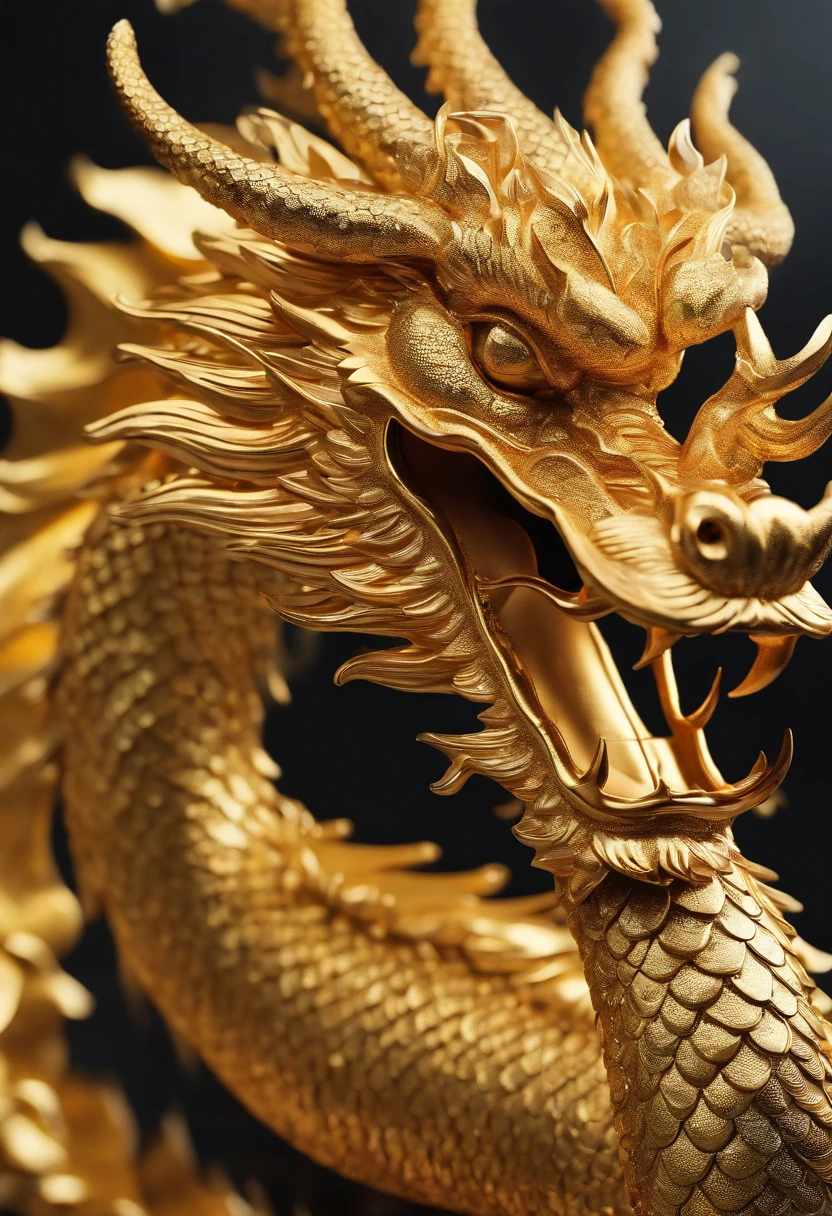 there is a gold Dragon on a black background, Chinese Dragon engrave, golden Dragon, smooth Chinese Dragon, Chinese Dragon, Dragon design language, ancient Chinese ornate, majestic japanese Dragon, Dragon, Dragon art, Gold Detail Linework, a Dragon, Chinese, china silk 3d Dragon, golden Chinese text, lung Dragon, Chinese Dragons fighting, Chinese Dragon concept art