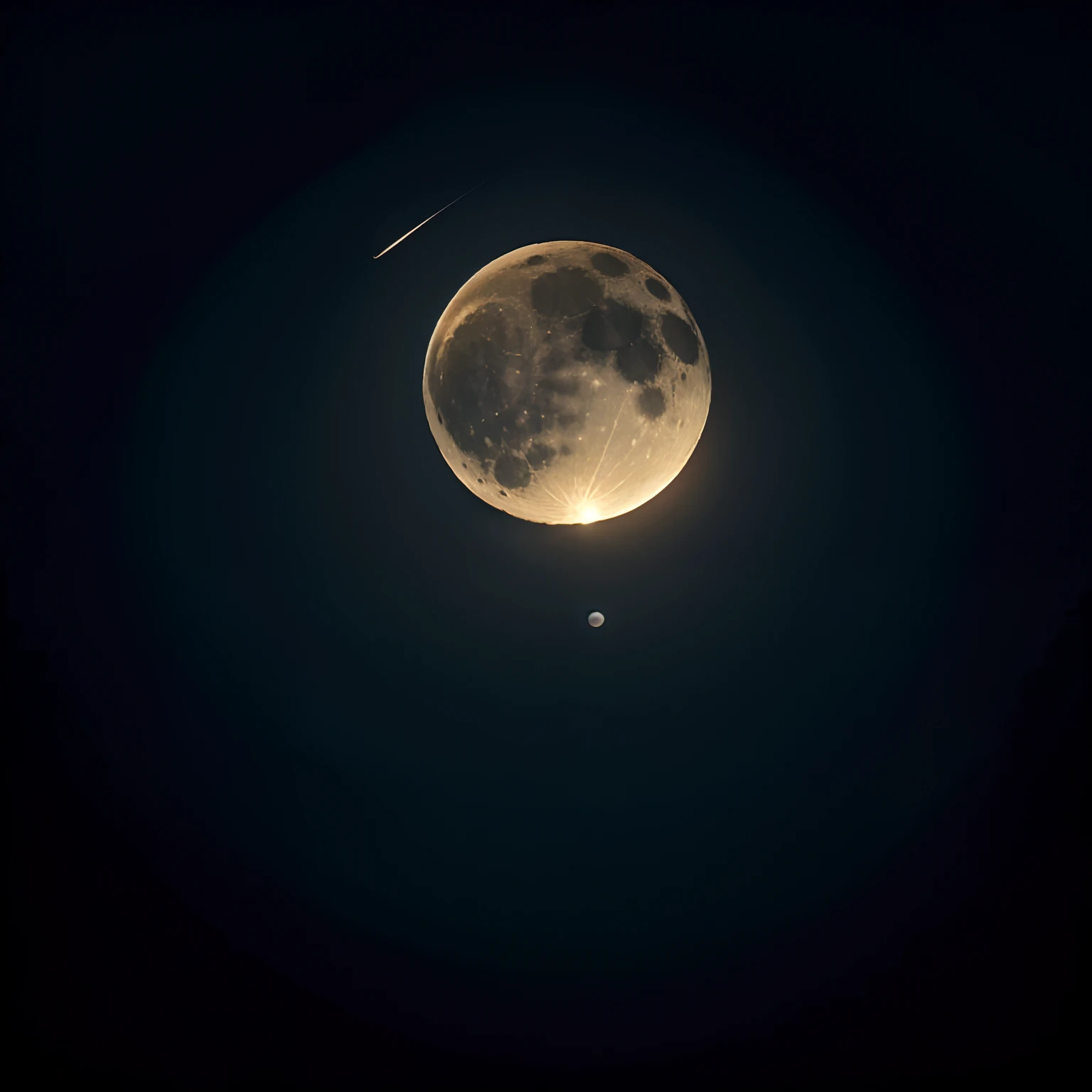 Mid-Autumn Night，The moon is as full as a disk，Golden glow sprinkles the earth。Night sky，The stars twinkle，Mingling with the moon，It adds a touch of mystery and romance。