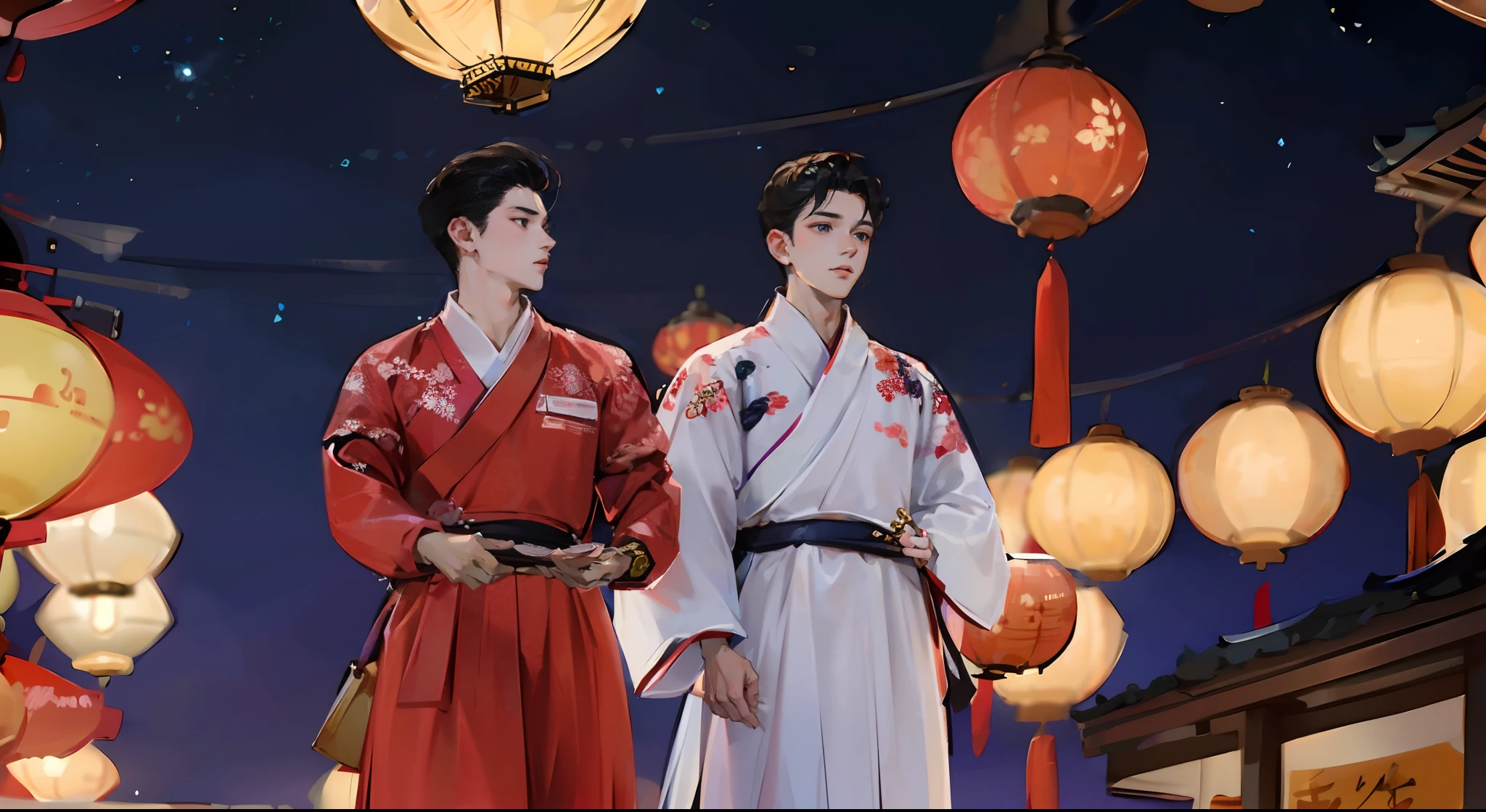 Two handsome men from the country traveled during the Mid-Autumn Festival,Handsome and delicate face