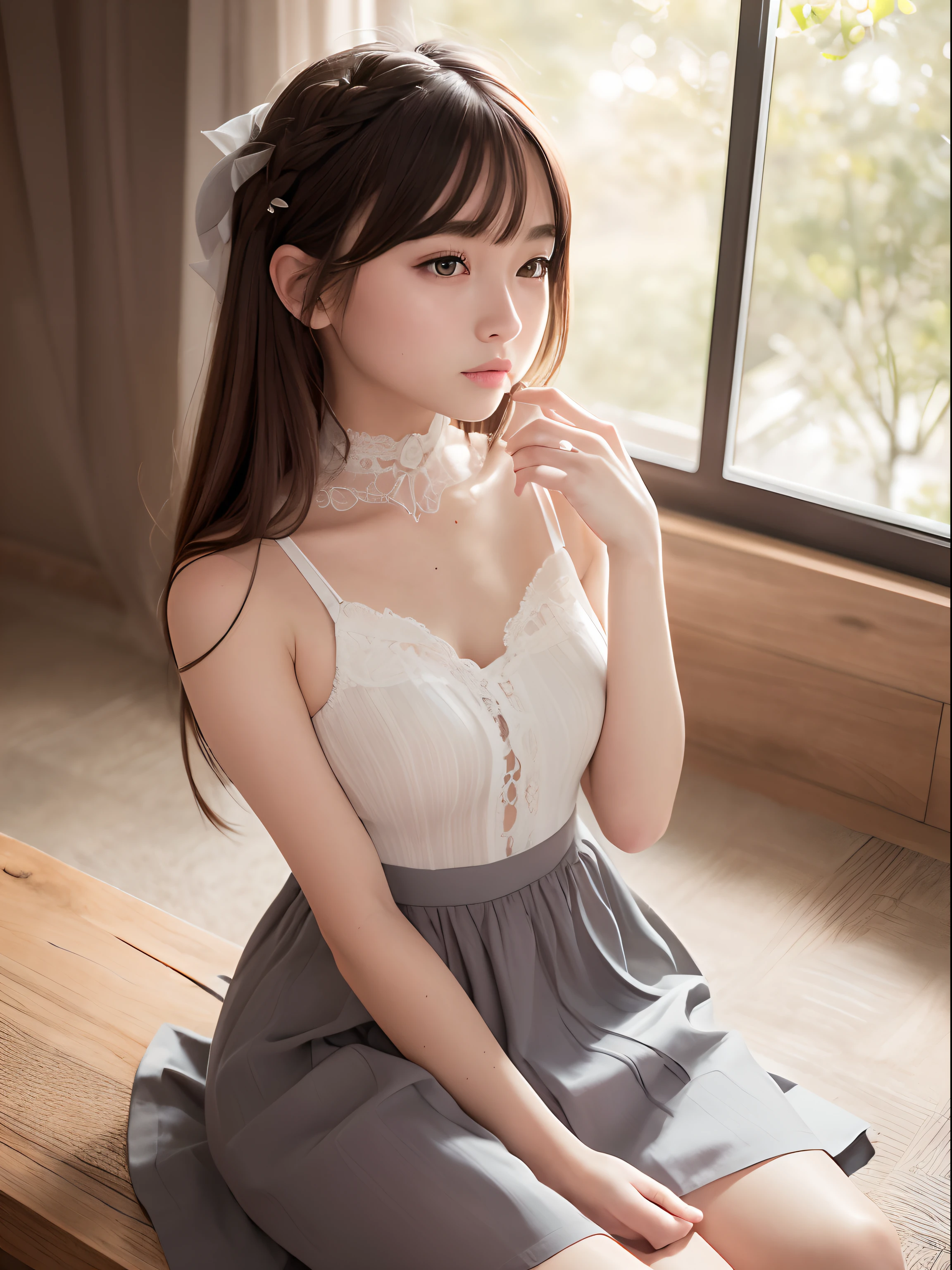 Highest Quality, excellent details, 超A high resolution, (fidelity: 1.4), The best illustrations, favor details, Highly condensed 1girl, with a delicate and beautiful face, Delicate collarbones, High Quality Fishtail Skirt, Shyness