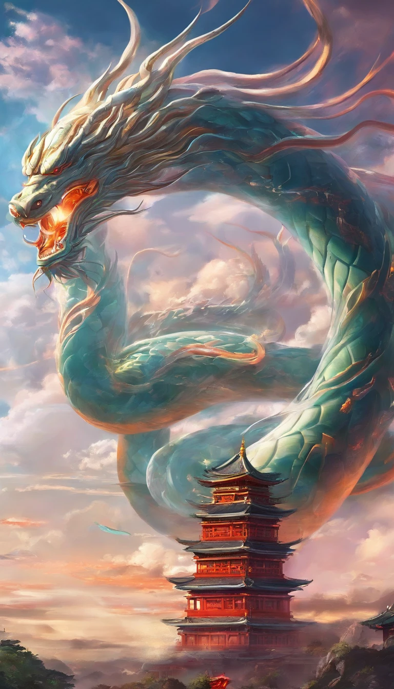 Chinese Shenlong，mito，In the clouds，Looming