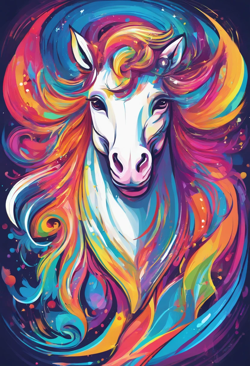 rainbow flows from unicorn mouth