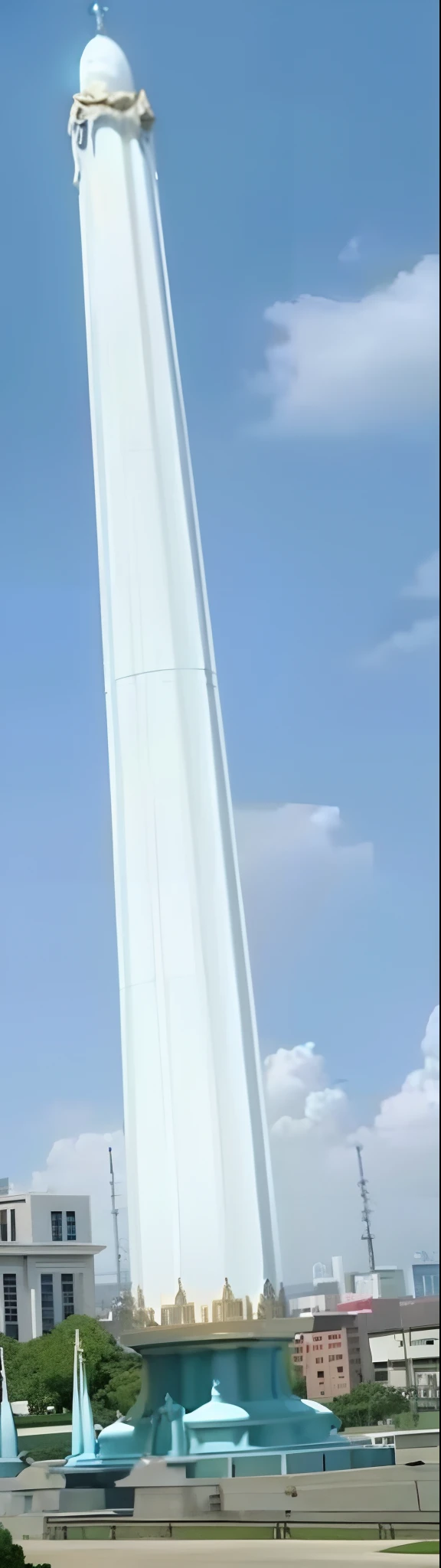 landscapes of the Heroes Monument of Surabaya, 41.15 meters tall of pillar-shaped monument.