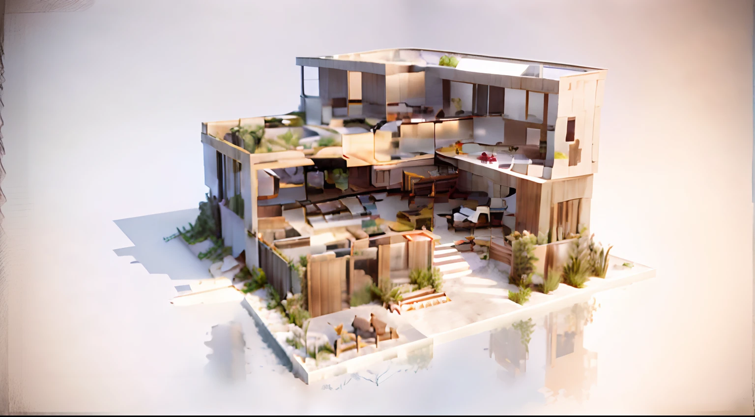a drawing of a kitchen with a sink and a stove, Sketch - up, architectural concepts, concept house, conceptual drawing, 3 d perspective, architecture concept, isometric view from behind, 3/4 view realistic, rendered 3d model, Perspective view, iso-distance view!!!!, concept model, architectural concepts, 3 - d render, casa completa, 3d concept