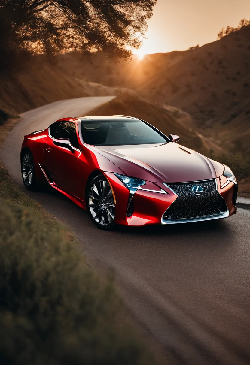 Lexus lc, road, higly detailed