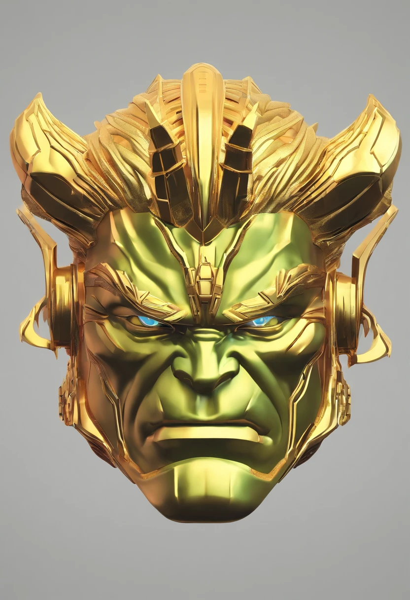 /imagine prompt： Hulk's head，The body of the Taurus Golden Saint Seiya，16k，hd：： --v 5