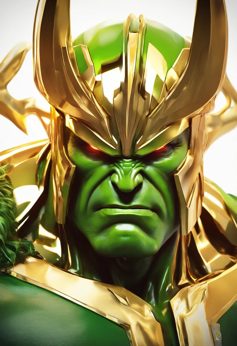 /imagine prompt： Hulk's head，The body of the Taurus Golden Saint Seiya，16k，hd：： --v 5