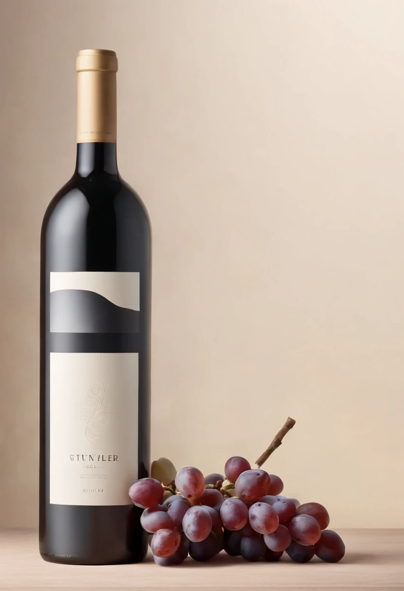 wine bottle in shelf,cream cinematic, professional photography, studio lighting, studio background, advertising photography, intricate details, hyper-detailed, ultra realistic, 8K UHD