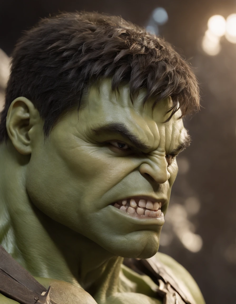 /imagine prompt: Hulk's head,Taurus Golden Saint Seiya star body,Full body photo,16k, k hd:: --v 5