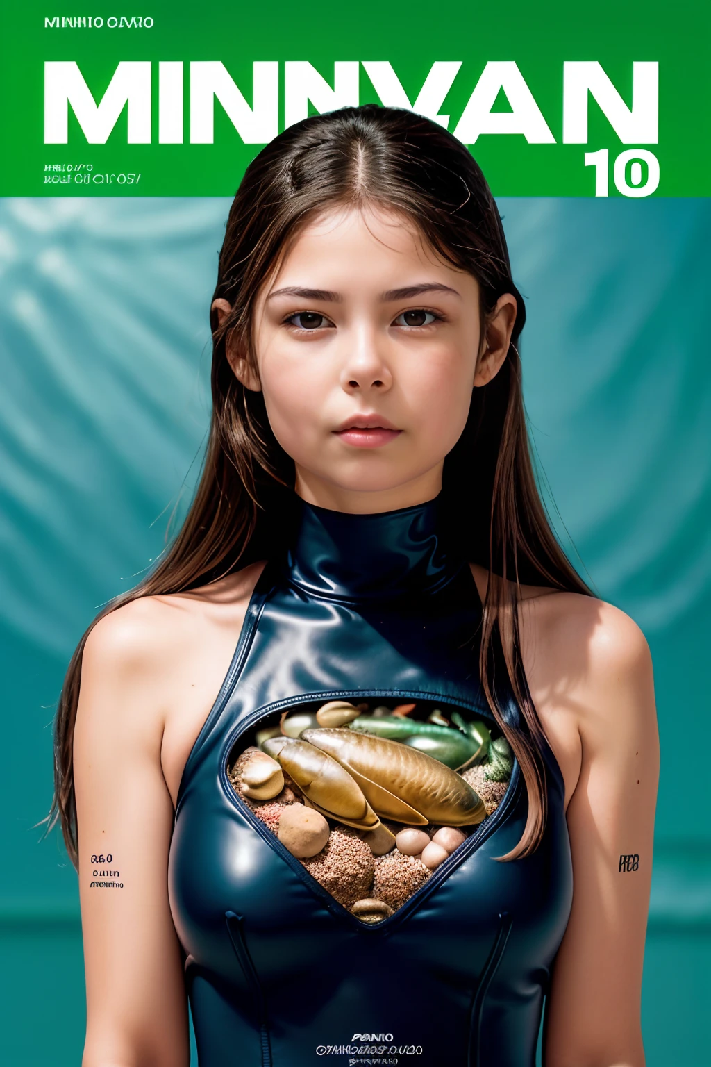 beautiful realistic photo ( 13-year-old Eleonora Pavinato poses with a boy in a microsling monokini on the cover of a magazine) , Raw photo, Best Quality, hight resolution, Rich colors, Backlight, Bright sunlight, Cinematic lighting, Film grain, Raw photo, 50mm Lens, Nikon D850, cool color, Golden ratio,