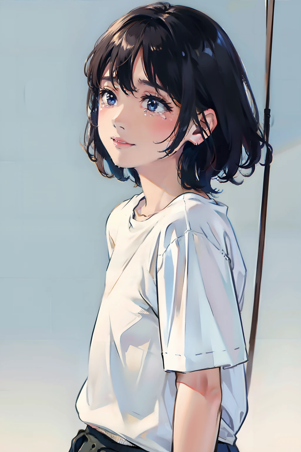 Crying face Plain Y-shirt swing