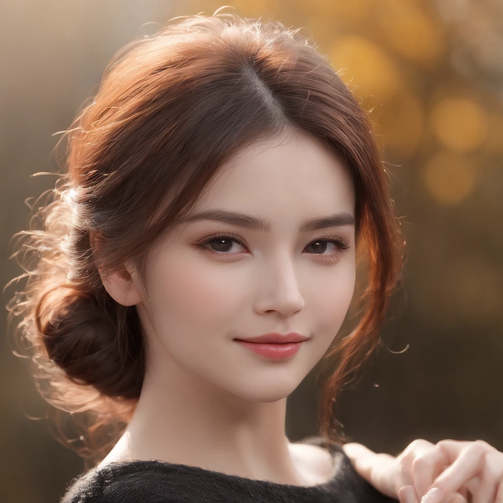 (шедевр:1.3), (8k, photoreallistic, Photographie RAW, Top image quality: 1.4), (Random hairstyles:1.2)、clivage du sein:1.2、Super Detail Face、Eye to detail、double eyelidwork、Rapprochez votre poitrine、mise au point nette:1.2、Prety Woman:1.4、cheveux noir、premier quality、шедевр、A high resolution、(photoreallistic:1.4)、Very detailed and professional lighting smile、Loose and light knitwear、Shoulder outwards、Mince、serious facial expression、poil court、Position fatale