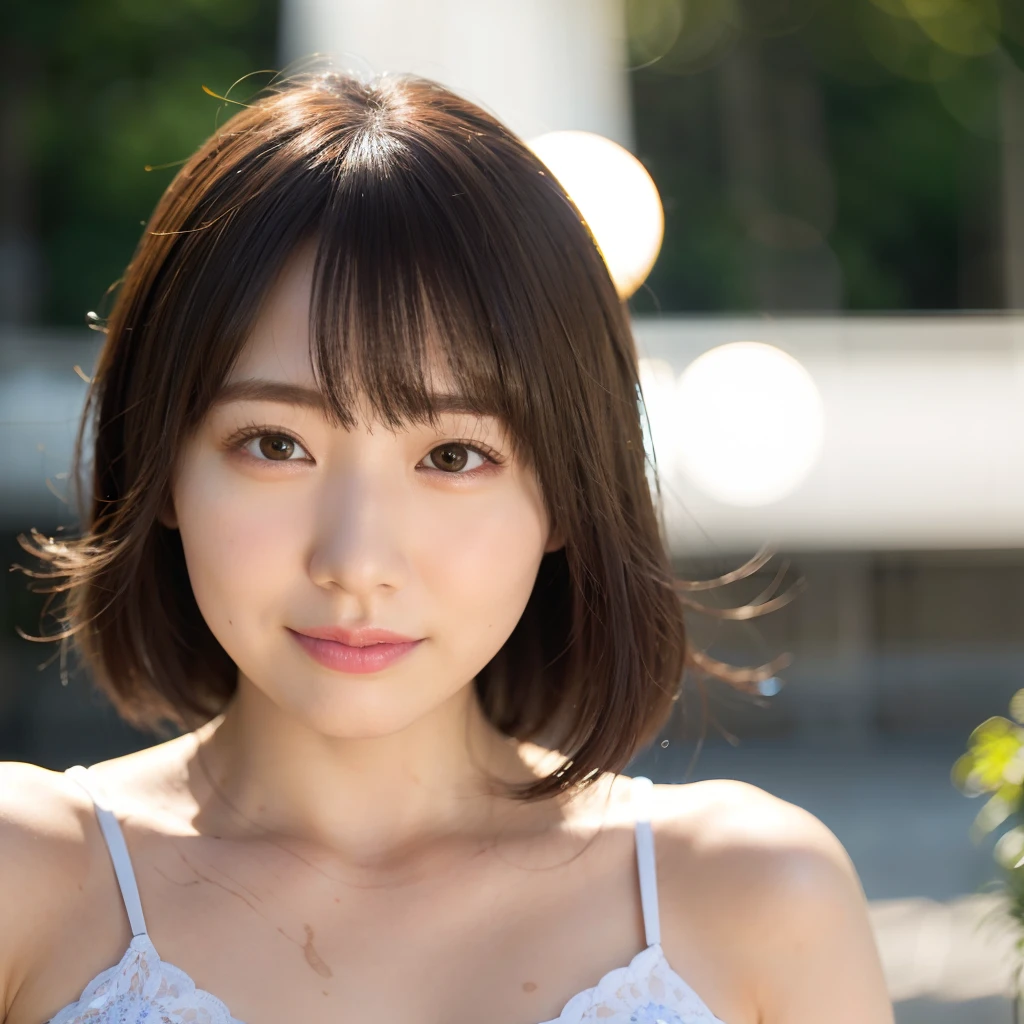 Top Quality, Photorealistic, 8k, High Definition, Girl 1 Person, Mei Nagano, (Skin Dent), (Big Breasts), (Professional Lighting, Bokeh), (Street), (People, Crowd: 0.6), Market, (Night: 1.2), Black Hair, (Blouse: 1.5), (Portrait: 0.6), Gorgeous, Bloom, (Floating Hair), (Light particles, Lens flare, Luminous particles: 0.6), ( Dynamic Pose: 1.2), soft lighting,