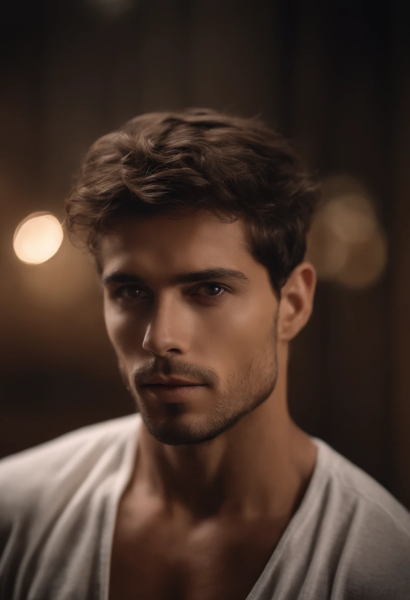 young man, 20s, cabelos brancos, corte de cabelo de dois blocos, not shirt, vestindo um casaco preto com capuz, Photographic reality, pele de realidade, pele detalhada, olhos claros brilhantes, Biomechanicals, estranho, assustador, pesadelo , cores muito brilhantes, light particles, com luz brilhante, Mshiff, Arte do papel de parede, Papel de parede UHD