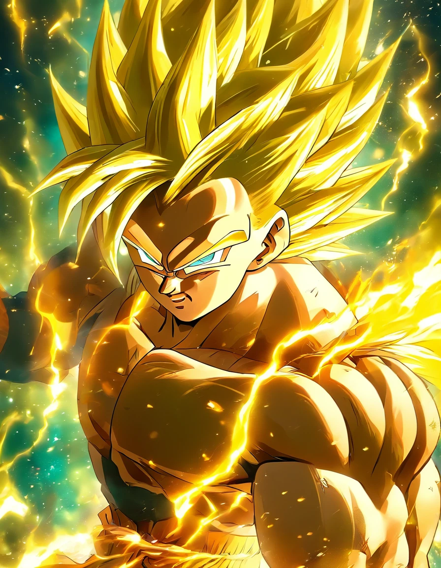 SuperSaiyan，Faraway view，tmasterpiece，high detal，best qualtiy，A high resolution，16k，in a panoramic view，hyper HD：： --v 5