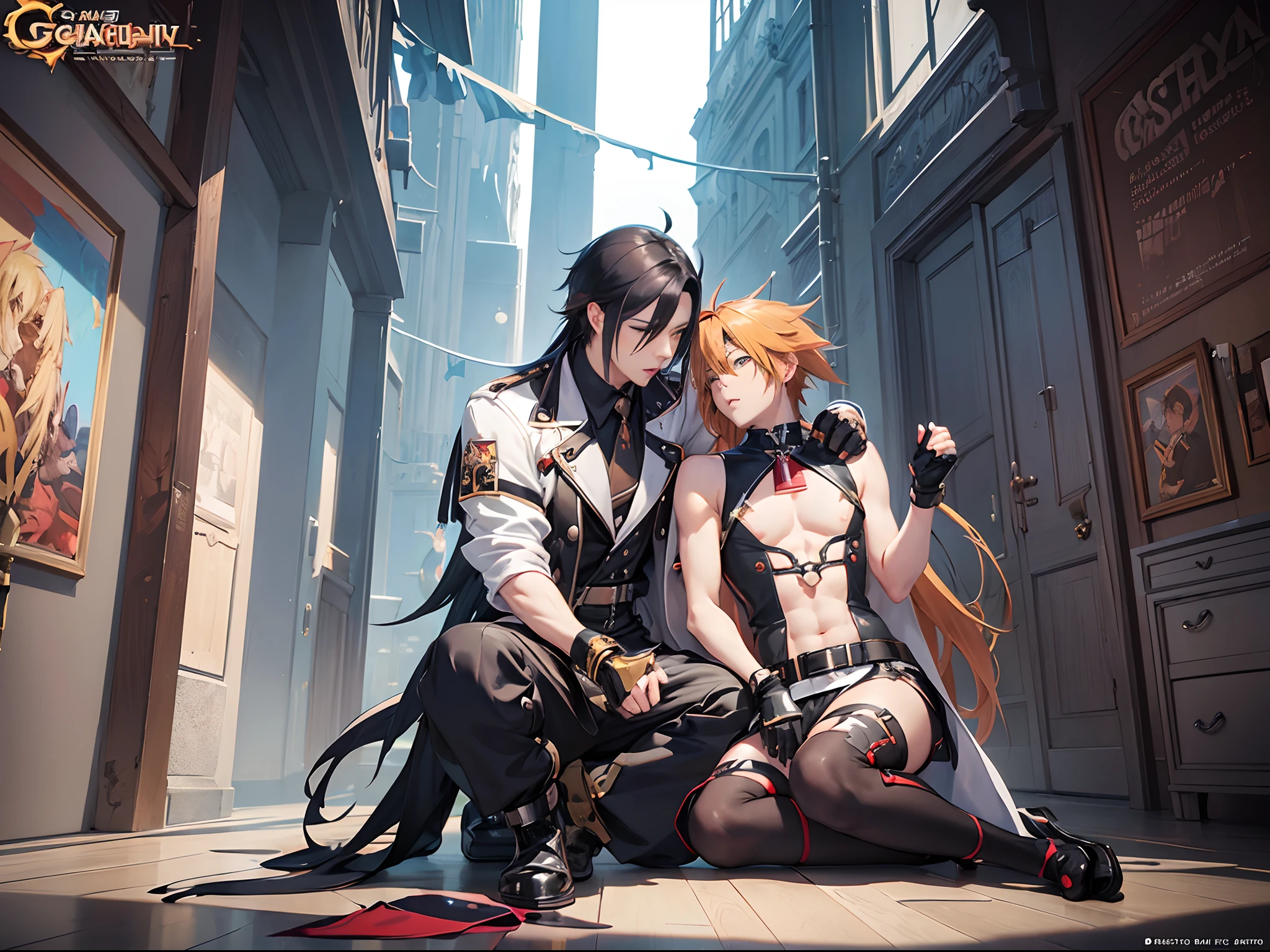 ((gay male relationship)),yaoi, guilty gear art direction, guilty gear strive splash art, Detailed Digital Anime Art, detailed anime character art, Stunning character art, by Yang J, 2. 5 d cgi anime fantasy artwork, epic exquisite character art, fanart best artstation, guilty gear art style, Trending on ArtStation pixiv