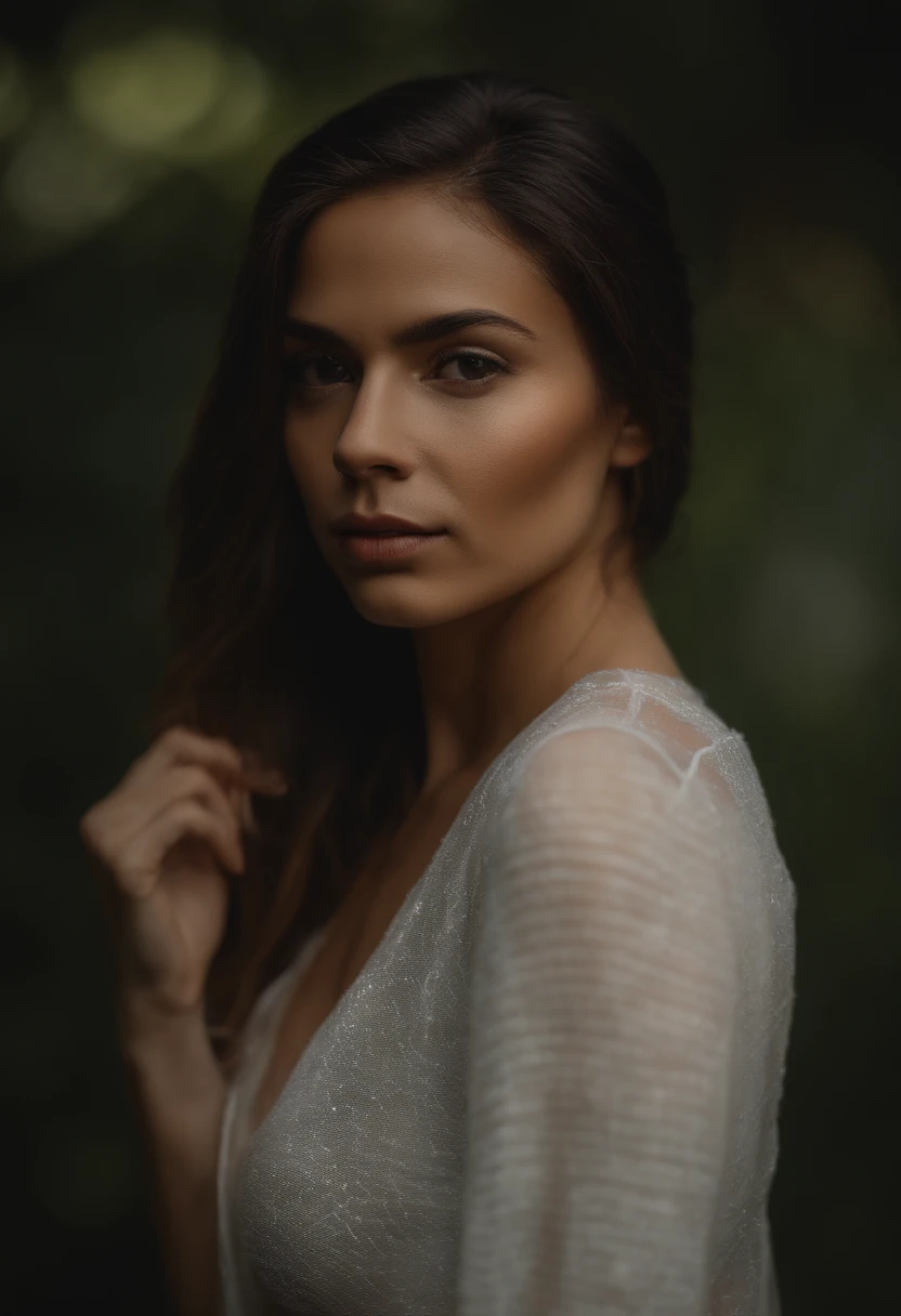(uma fotogrdeia premiada:1.3) de (Ultra foto realsisim:1.3),(irritado:1.3) (fechar para cima:0.7), Uma mulher em um manto preto transparente sexy NSFW, pele real, 5D Canon, 85 millimeters, profundidade de campo, 8k, ultra-nitidez, RTX, Octano, irreal, dramatic light, global ilumination (autor：Artista WLOP:1.3),altamente detalhado,(Arte Darkwave:1.3),(Arte Hardcore:1.3),(Agfacolor:1.3),(Close portrait:1.3),(Feminino:1.4),(Beautiful:1.4),(atraente:1.3),Handsome,Calendar pose,olhos detalhados perfeitos,studio lighting,Thematic background