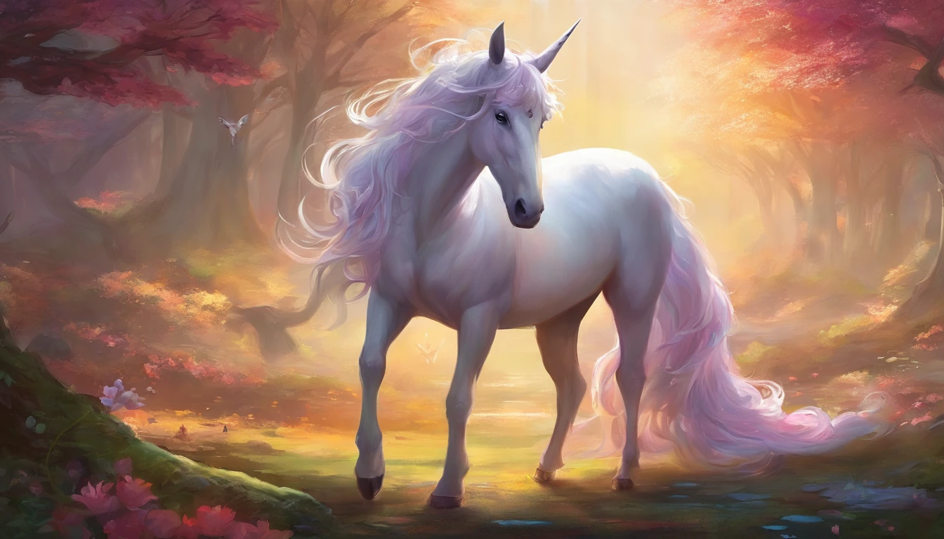 The unicorn is a strange animal,There is a dragon's body、Deer antlers、The tail of a cow and the hooves of a horse,