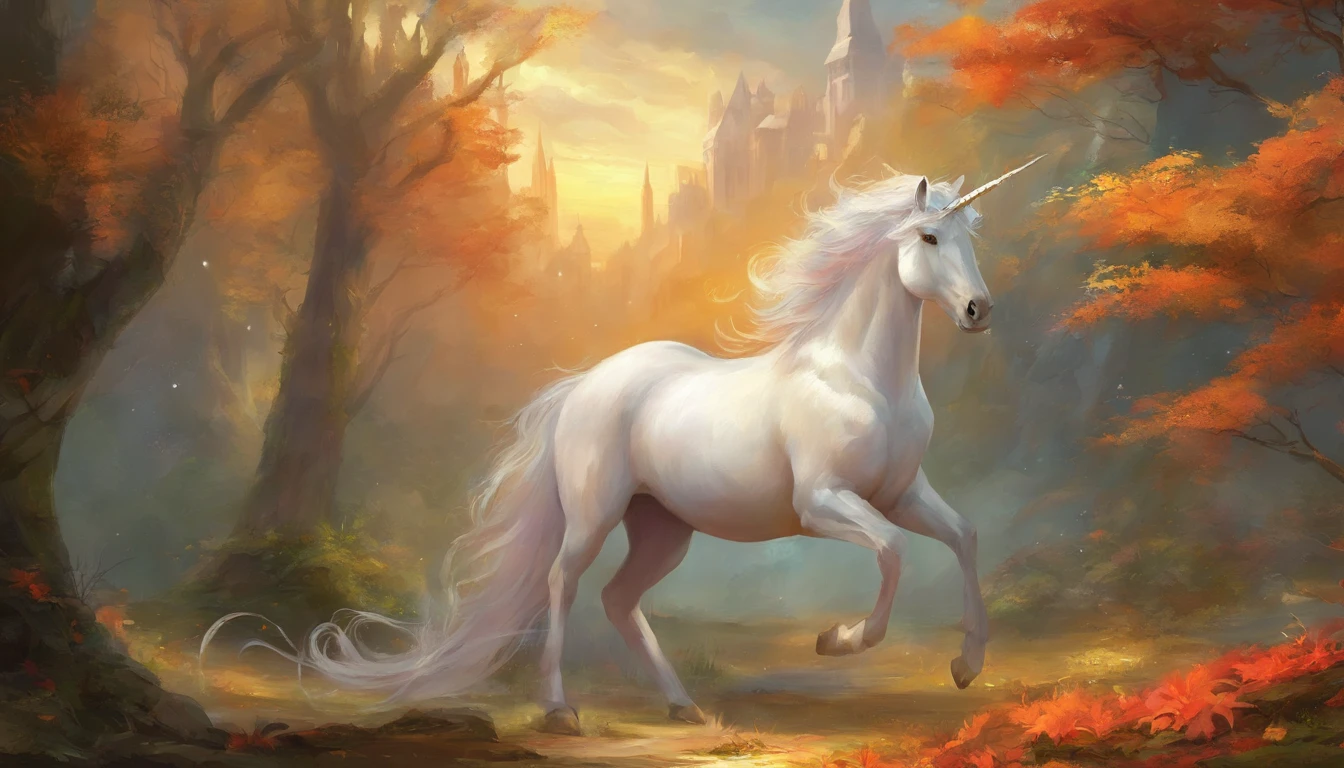 The unicorn is a strange animal,There is a dragon's body、Deer antlers、The tail of a cow and the hooves of a horse,