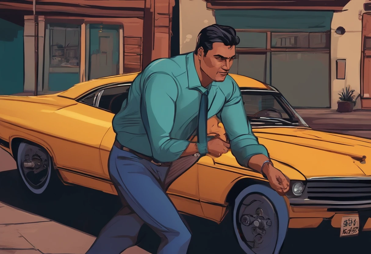 Create a story where a character is being pressured into participating in an illegal scheme and he vigorously refuses using hand gestures.