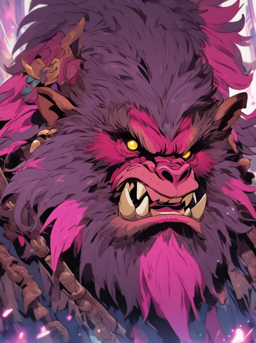 bugbear, Wearing Antecedent's Attire, pink purple fuchsia and black masterpiece, best quality